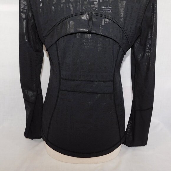 Lululemon Define Jacket Manifesto 20YR Spark Foil Shine Black Ltd Ed Womens 10 - Picture 13 of 14